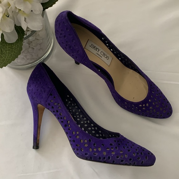 Rare ✨JIMMY CHOO Anouk 100 Perforated High Heel Pump - Picture 7 of 16